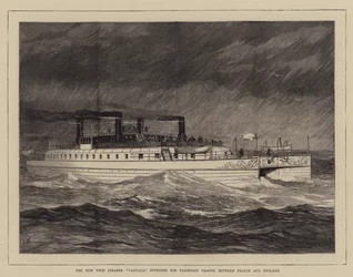 Der neue Zwillingsdampfer Castalia, vorgesehen für den Passagierverkehr zwischen Frankreich und England